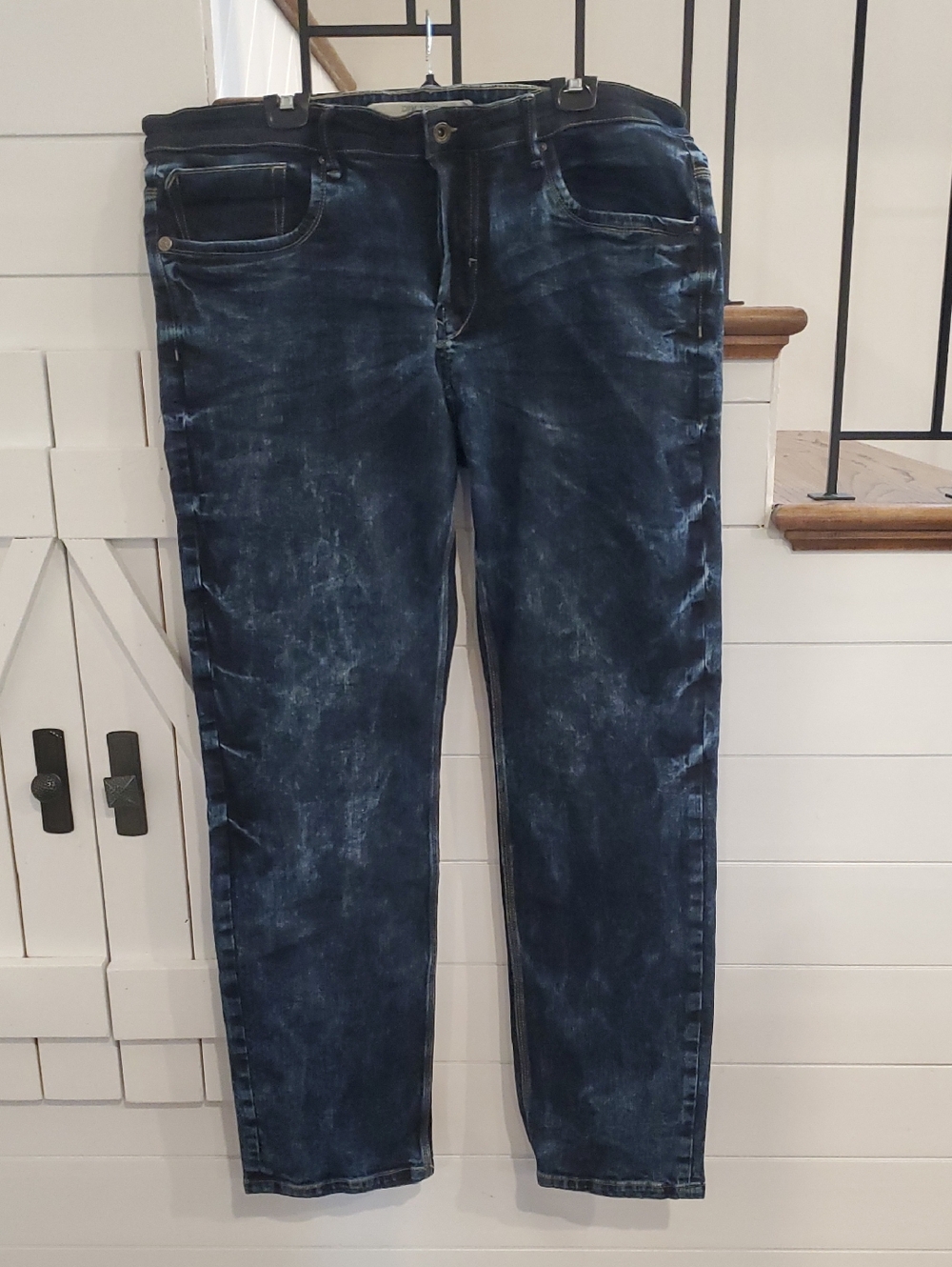 Parasuco Men's Slim Straight Jeans in Dark Blue Wash